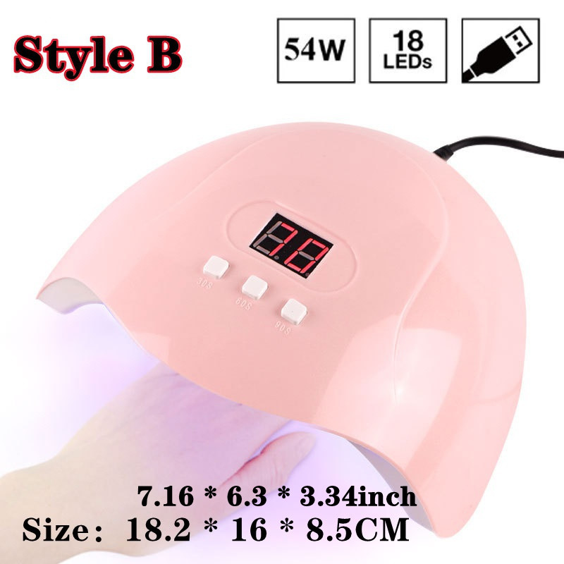 uv led nail lamp 54w