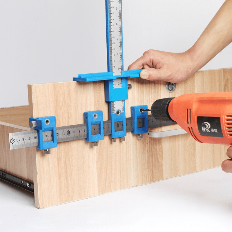 Effortlessly Install Woodwork Punch Locator Drill Guide Kit - Temu