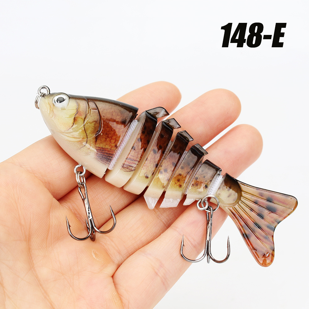  Multi Segments Soft Lures, Multi Jointed Fishing Lure Set Soft Bionic  Fishing Lures, Creative Realistic Fishing Lure Fishing Accessory Bionic  Fishing Lure for Saltwater Freshwater (S 7pcs) : Sports 