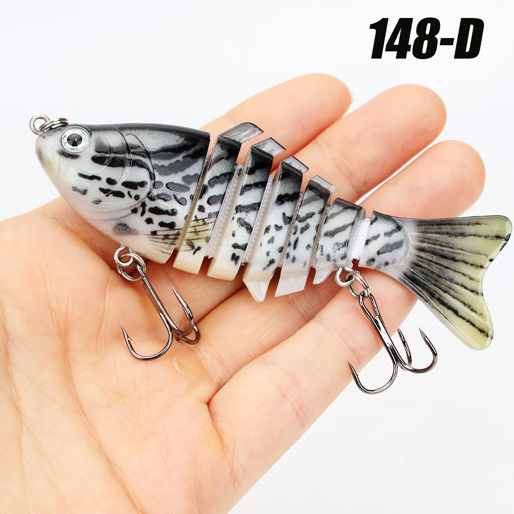 LUITON Fishing Lures Baits 4 inch 5pcs for Bass Multi Jointed Swimbaits Slow Sinking Bionic Swimming Lures Bass Freshwater Saltwater Bass Fishing