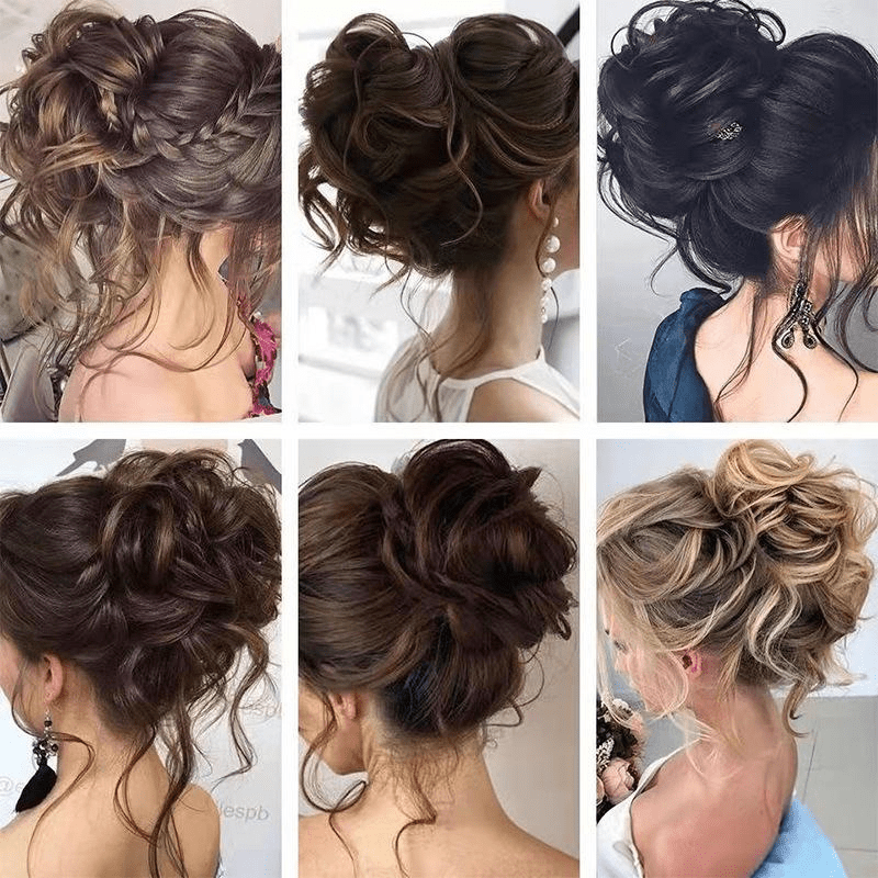 Messy Curly Wavy Hair Extensions with Claw Clip