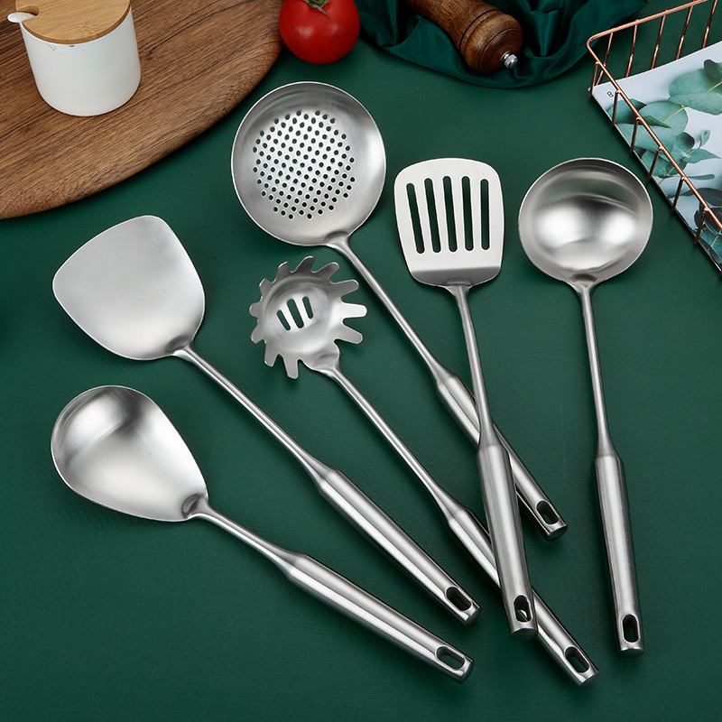 6 PCS Ménage en acier inoxydable ustensiles de cuisine Spatule