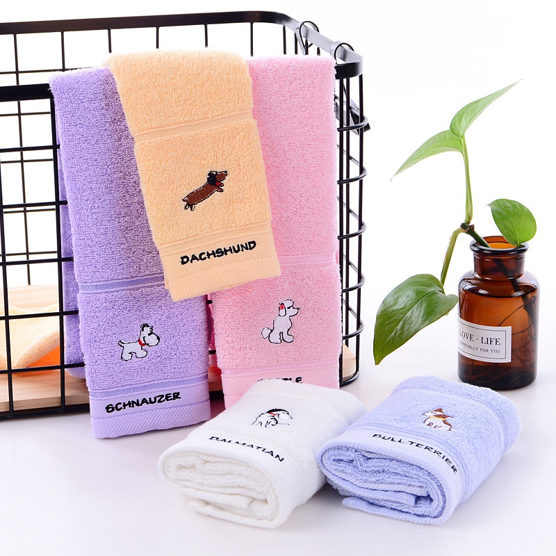 Children Soft Towel 100% Cartoon Animal Embroidery - Temu