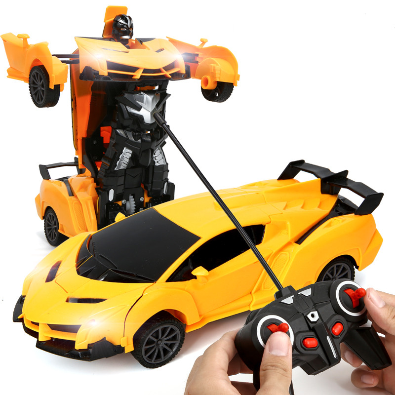 New 2 In 1 Rc Car Toy Transformation Robots Car Driving Vehicle Sports