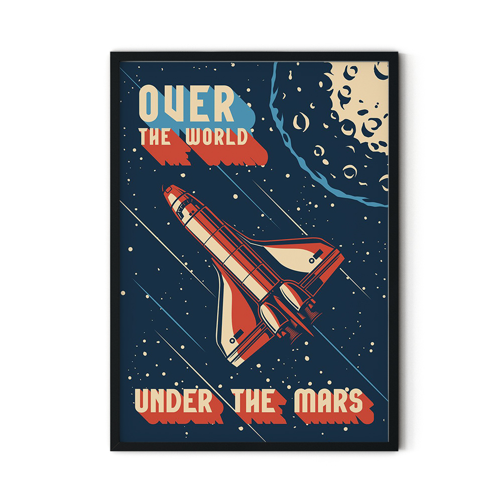 Vintage Space Posters Set Astronaut Alien Visitor Ufo - Temu