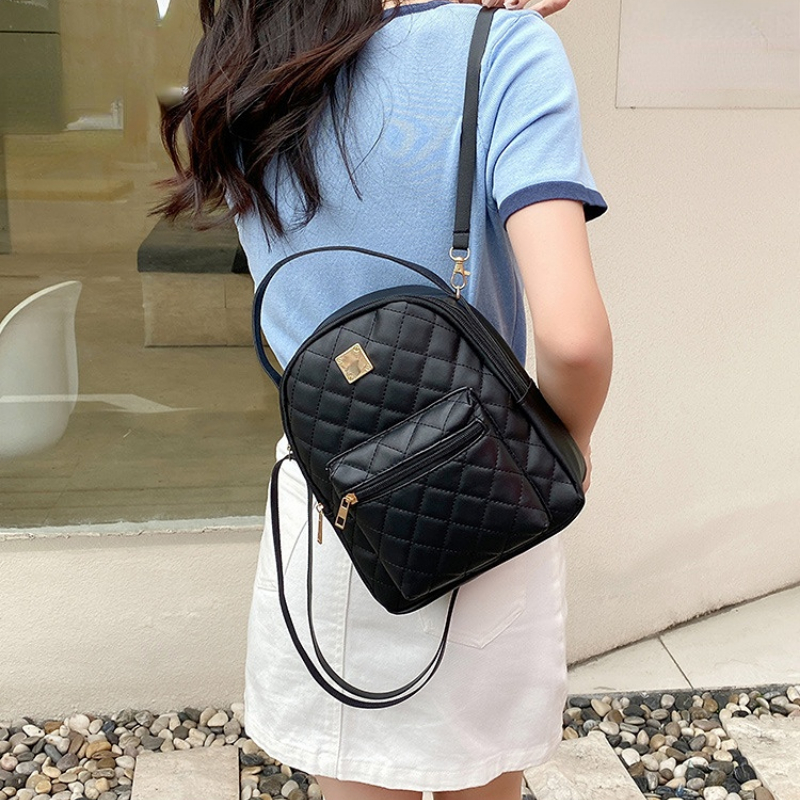 Pu Leather Shoulder Mini Small Backpack Multi-function Ladies