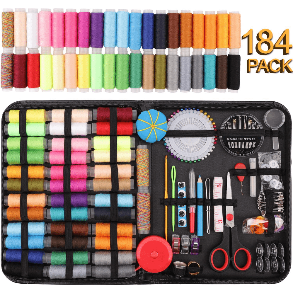 Sewing Kit for Adults and Kids,Marcoon Needle and Thread Kit with Sewing  Supplies and Accessories Contains Scissors, Measure Tape,Seam  Ripper,Suitable