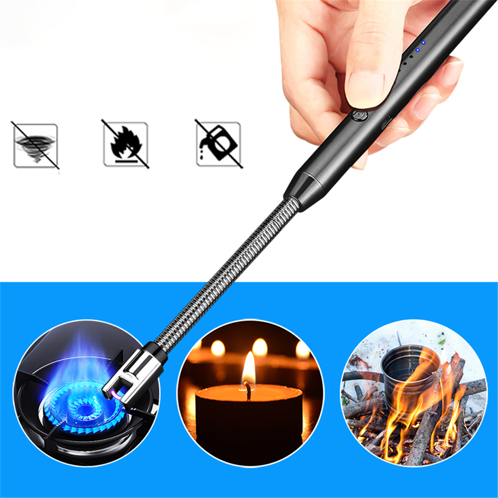 Encendedor eléctrico de doble arco, recargable USB, encendedor de plasma  para velas (azul Tiffany)