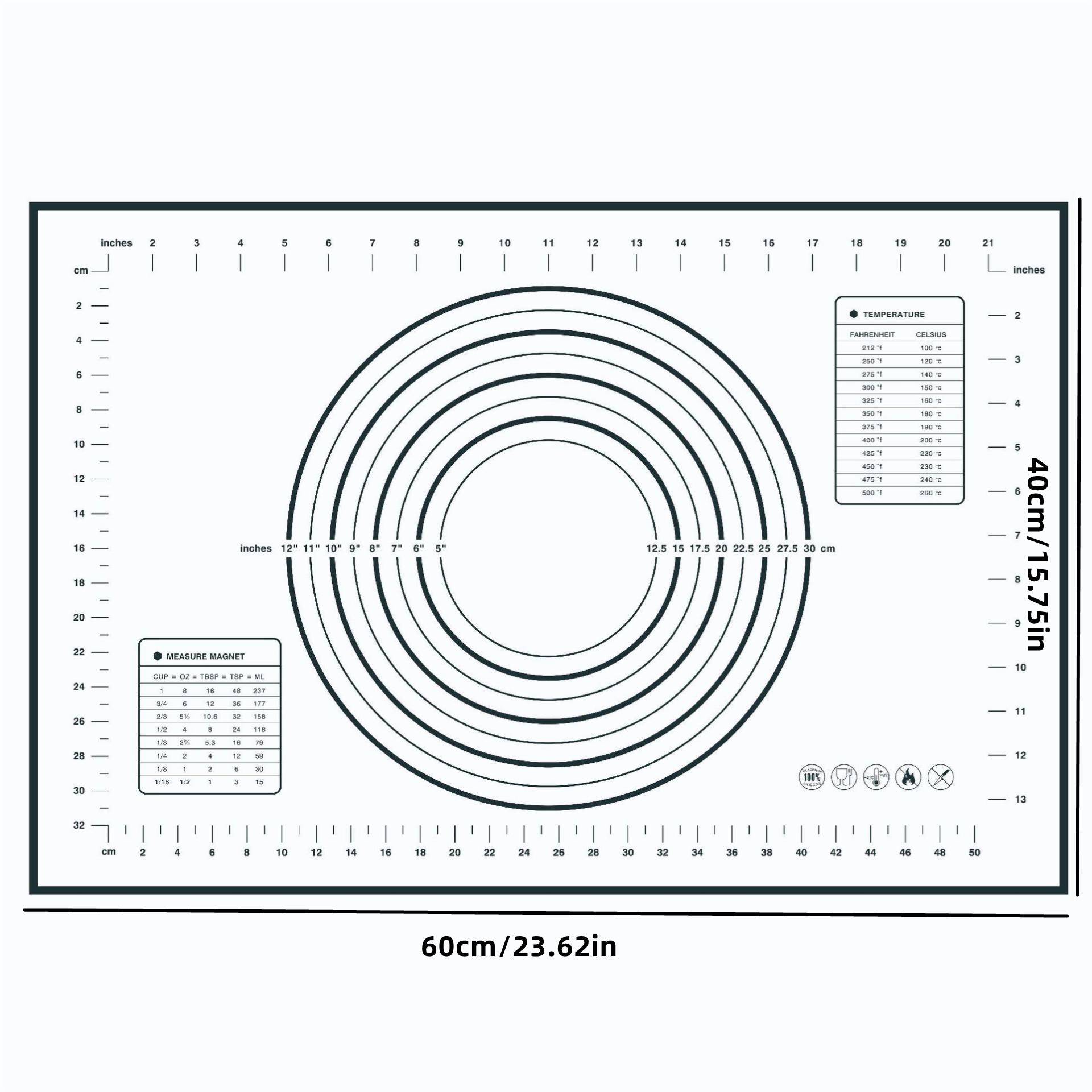 Silicone Table Mat: Non slip Non stick Kneading Board For - Temu