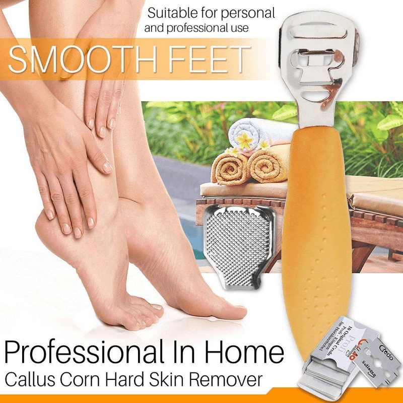 Foot Care Pedicure Callus Shaver Hard Skin Remover Wood Handle 10