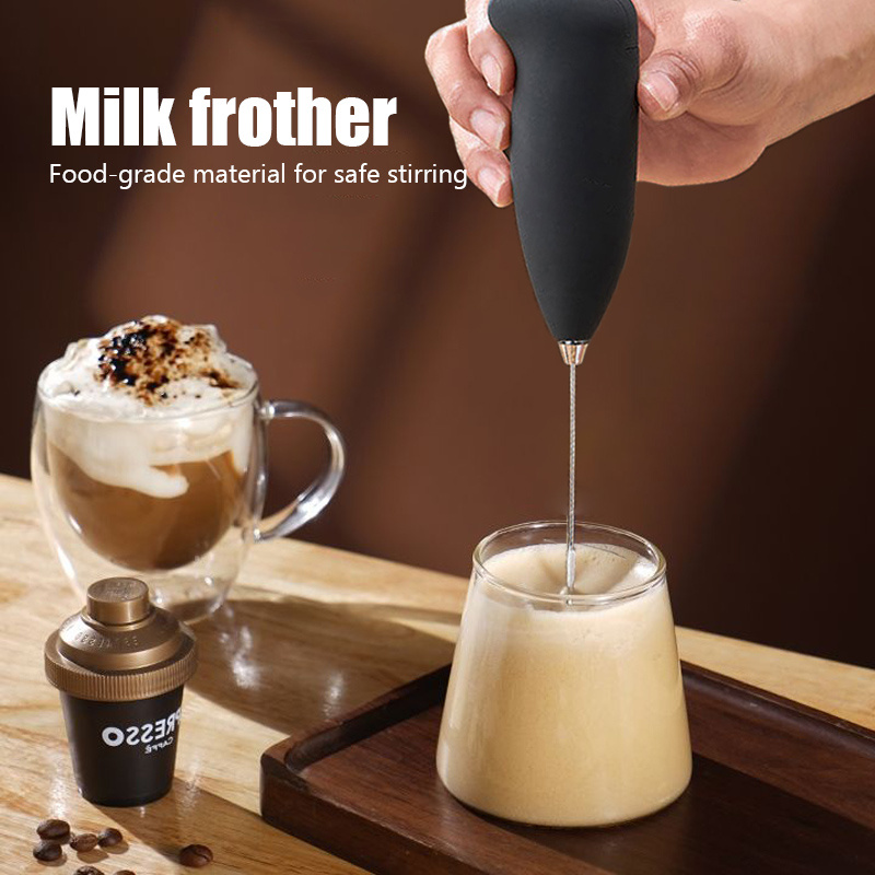 Mini Milk Frother Handheld Foamer Cordless Coffee Maker Egg Beater  Chocolate/Cappuccino Stirrer Blender Kitchen Whisk Tool 1pcs