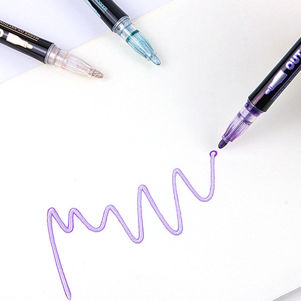 Paint Pen Highlight Marker Scrapbook Drawing Wax Seal Stamp Graffiti Color  Pen Printing Art Stationery Journal DIY Wedding Craft 