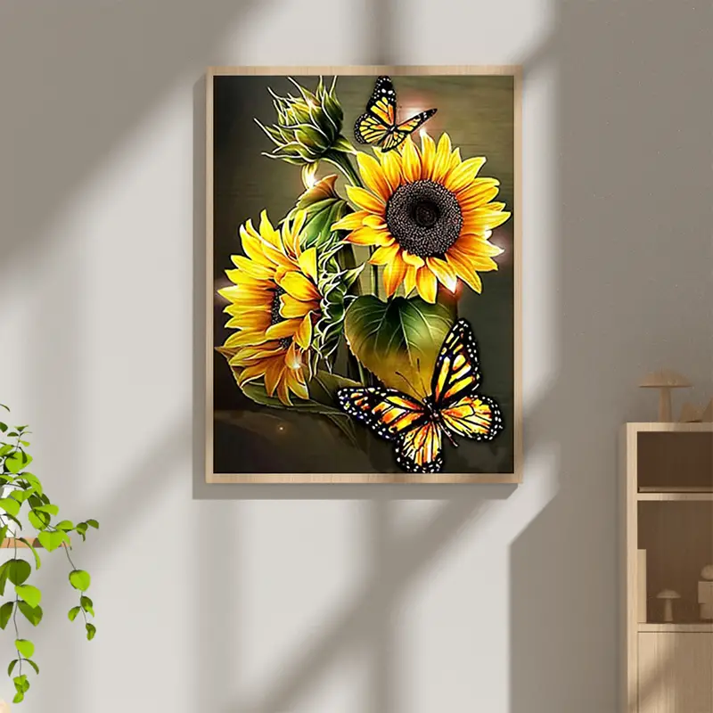 5D Diamond Painting Sunflower Abstract Design Kit