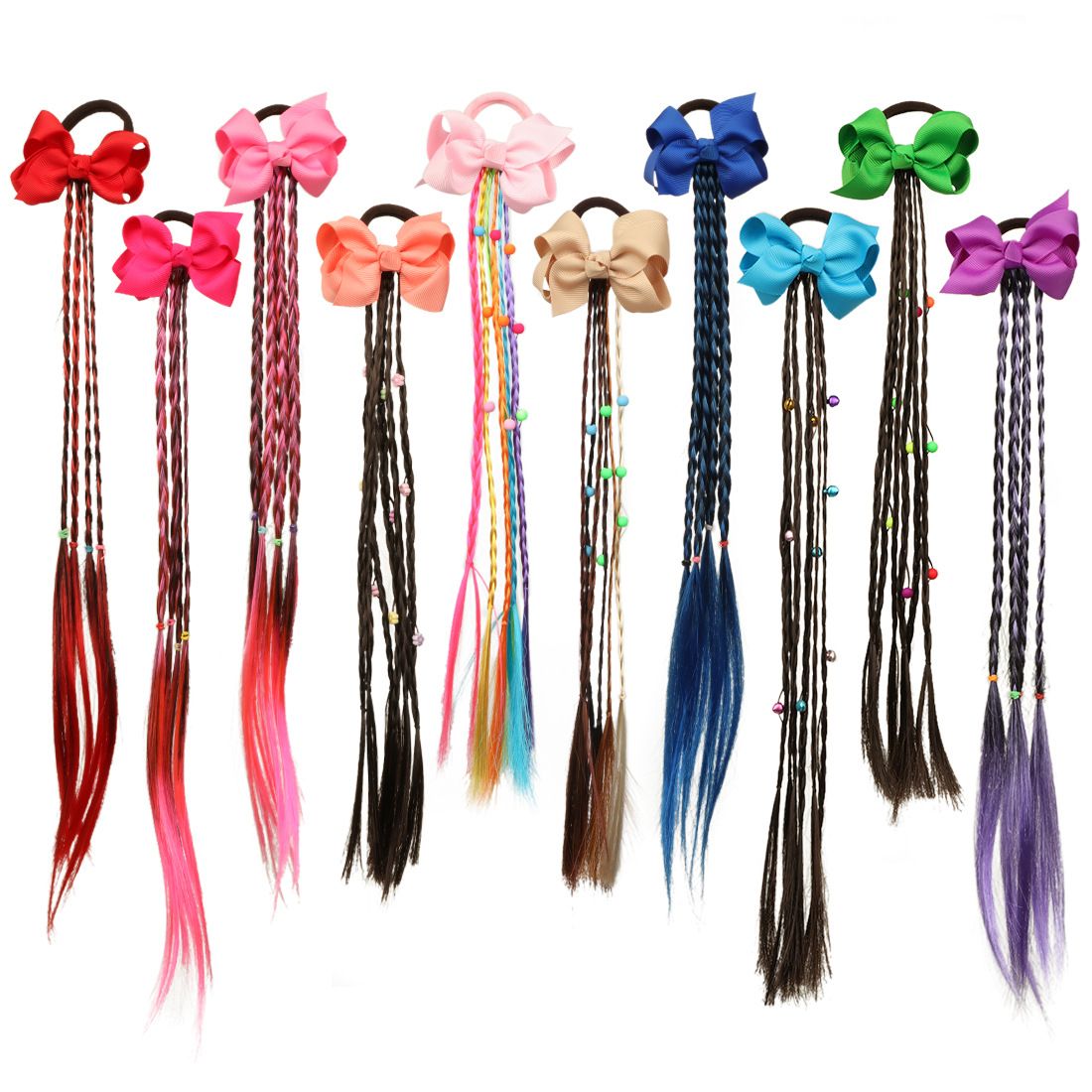 Colored Braids Hair Extensions With Rubber Bands Ponytails Hair Bows  Rainbow Color Synthetic Hairpieces Glitter Braided Hair Extensions For  Women Girls Party Highlights Cosplay Dress Up - Beauty & Personal Care -  Temu