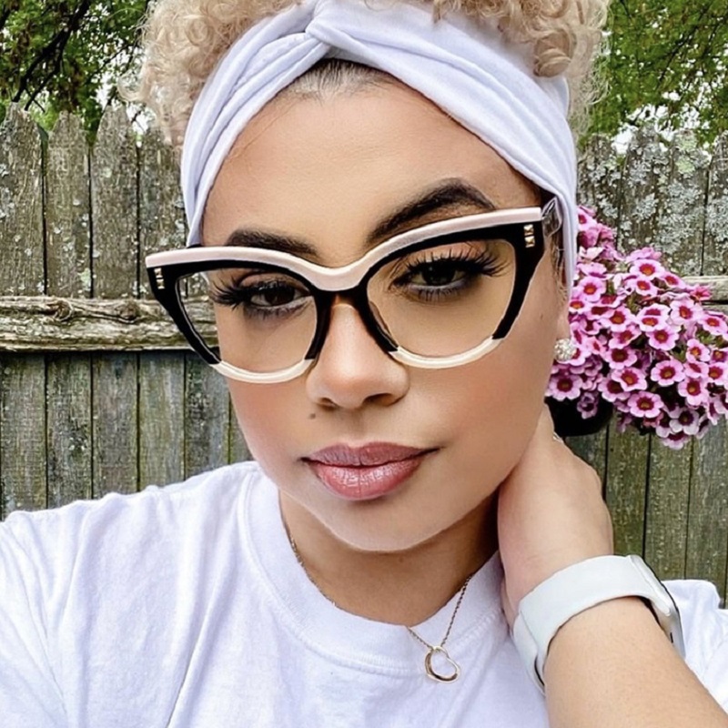 Cat Eye Eyeglasses For Women Light Blocking Computer Glasses