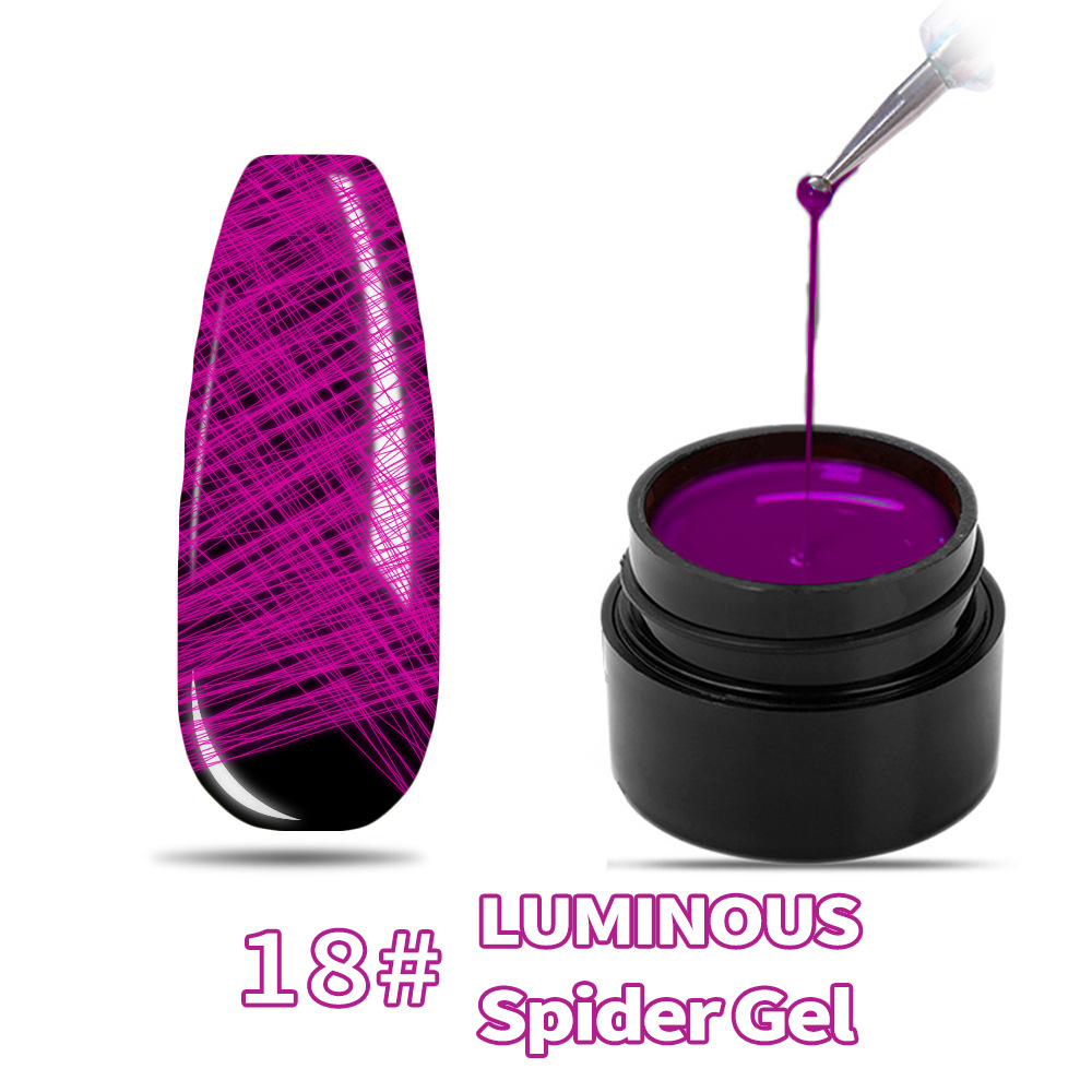 Luminous Spider Gel Extension Nail Art Decoration
