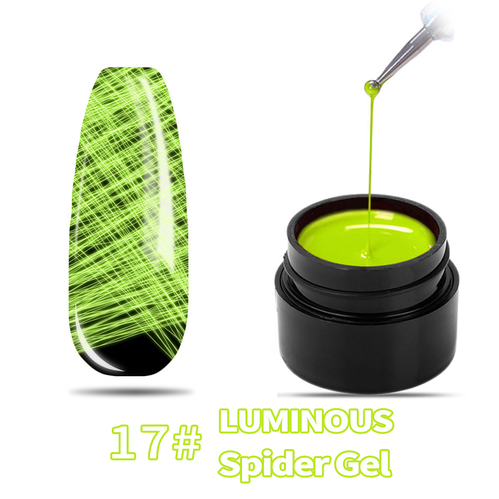 Luminous Spider Gel Extension Nail Art Decoration