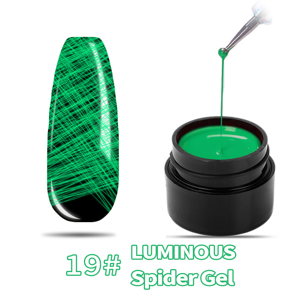Luminous Spider Gel Extension Nail Art Decoration