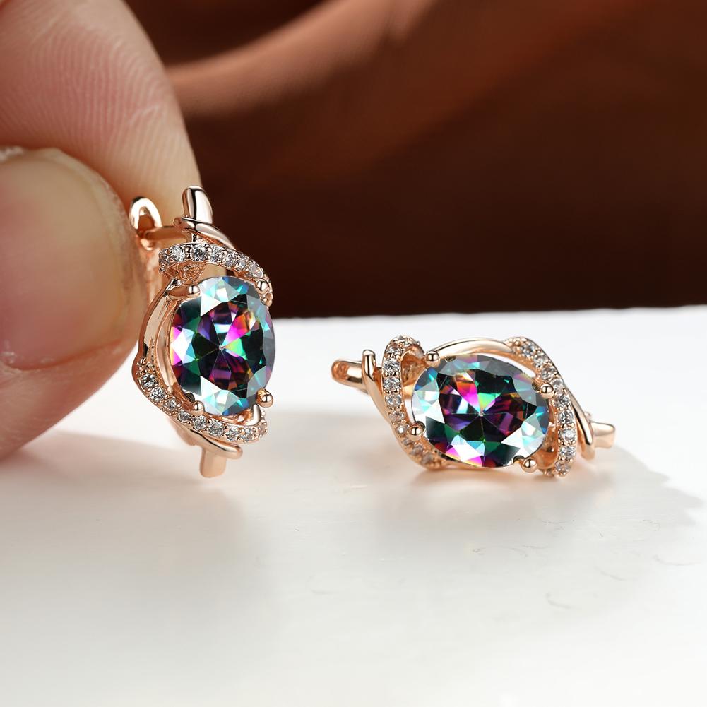 Personality Angel Wing Clip Earrings Bridal Wedding Engagement Micro Paved  Zircon 18K Gold Plated Jewelry Simple Elegant Temperament