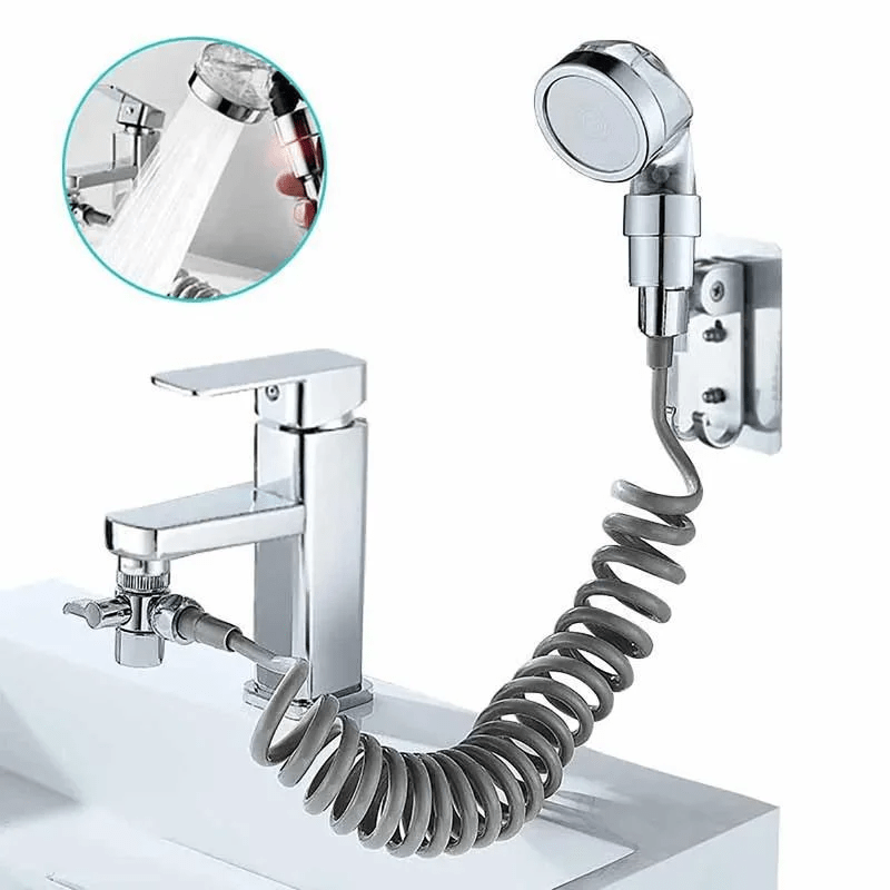 1 Set 3 Speed Adjustment Sink Hose Sprayer Attachment Faucet Extender Hair Washing Hose And Sprayer Sink Extension For Utility Sink Bathroom Faucet Kitchen Faucet Or Laundry Tub