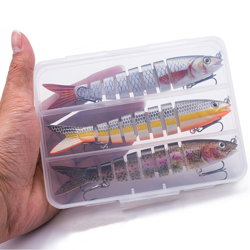  3-Pack, 6 Segmented, Realistic, Multi-Jointed, Slow Sink,  Fishing Lure, Gear, Makes A Great Gift : Sports & Outdoors