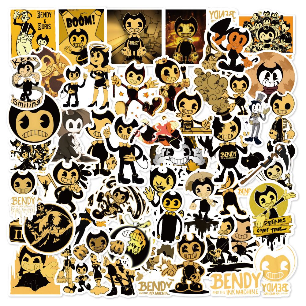 50 Pieces Of New Animation Bandi Bendy Cartoon Graffiti Waterproof Stickers  Toys - Office Products - Temu