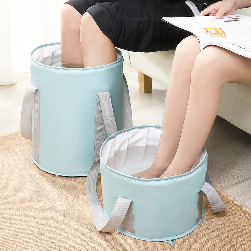 

Relieve Your Feet After A Long Day With This Portable Collapsible Foot Bath Basin - Perfect For Traveling & Camping!