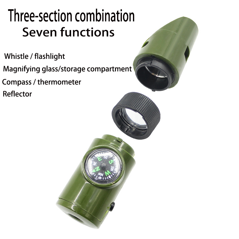 3 in 1 Compass Lifesaving Whistle Thermometer - Temu