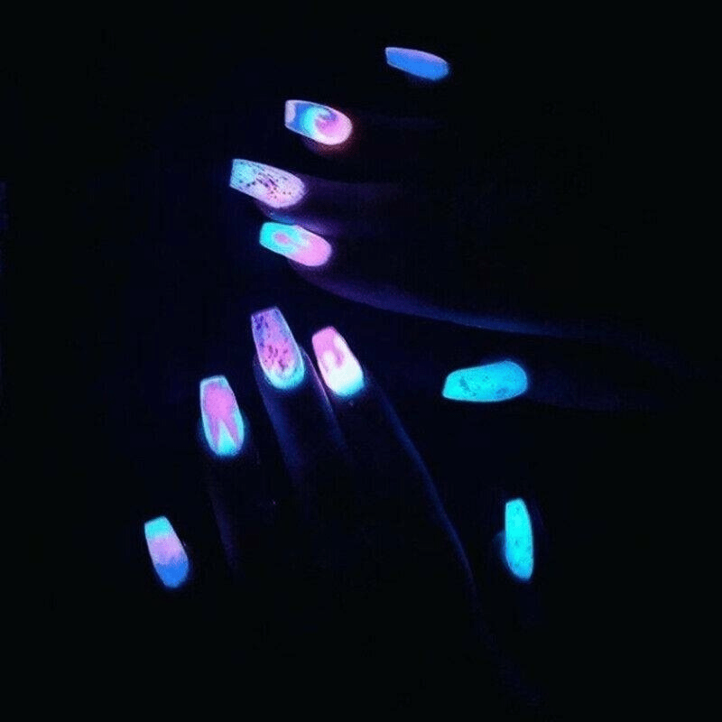 Glow In The Dark Nail Art: 10 color Neon Phosphor Glitter - Temu