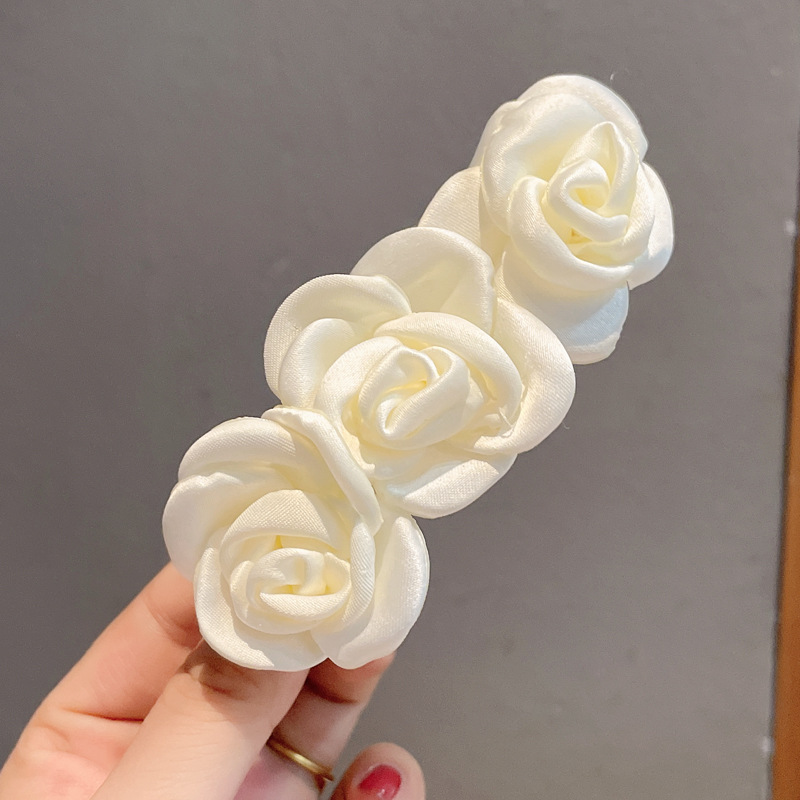 White rose hair sale clip