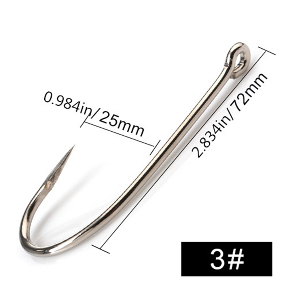 2330 High Carbon Stainless Steel Rounded Fishing Hooks - Temu Japan