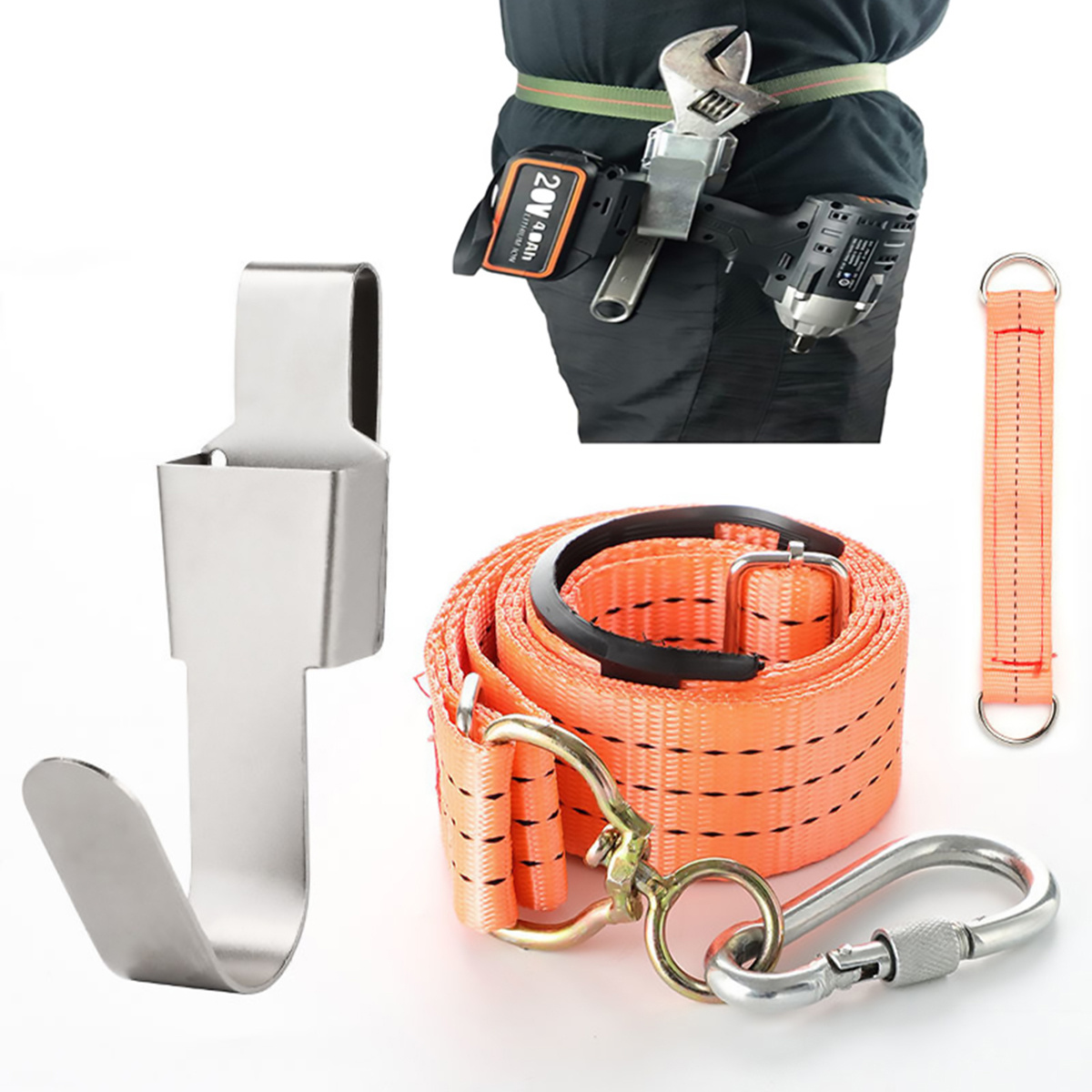 Soporte de clip para cinturón de taladro inalámbrico, soporte para taladro  de impacto en cinturón de herramientas de 2 pulgadas, funda de impacto