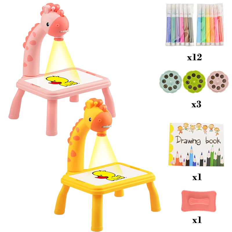 Intelligence Toys LED Projector Board Giraffe Hand Writing Painting Desk Children  Drawing Table Kids Educational Learning Toys Gift Birthday 231213 From  Daye08, $10.25