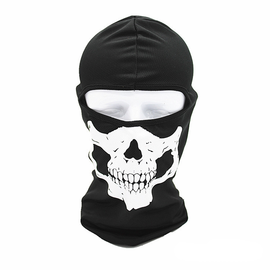 Skull Head Print Balaclava Hip Hop Ski Mask Windproof Neck Warmer Gaiter