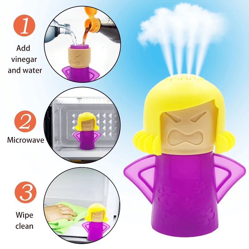 Spardar Angry Mama Microwave Oven Steam Cleaner Microwave Cleaner Disinfects with Vinegar and Water for Kitchens The Fun and Easy Way to Steam Clean C