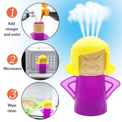 1pc angry mama microwave cleaner easily crud in minutes steam cleans and disinfects with vinegar and water for kitchen christmas gifts