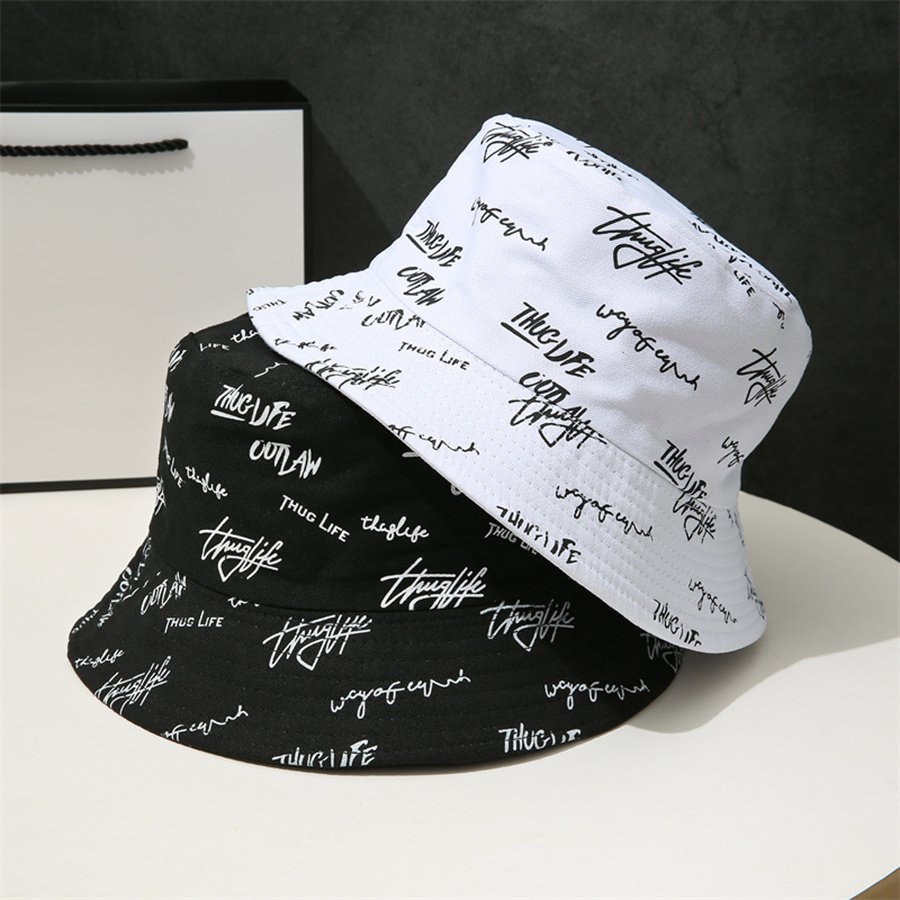 Letter Printed Reversible Bucket Hats Men Fashion Hip Hop Double Sided  Fisherman Summer Fishing Hat Panama Style - Jewelry & Accessories - Temu  Germany