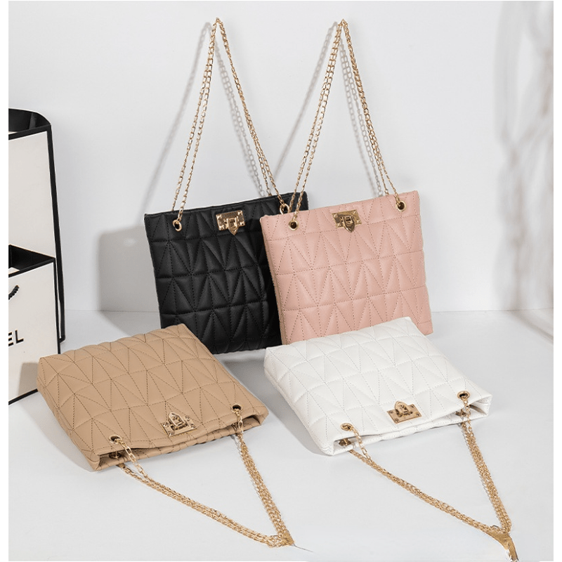 2023 New Fashion Chain Crossbody Bags For Women Mini Shoulder Bag Ladies  Rhombus Embroidery Handbags PU Leather Messenger Bags