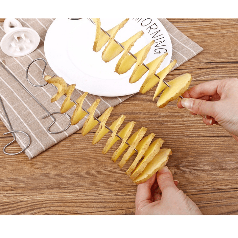 1pc Tornado Potato Slicer Manual Vegetable Spiral Potato Chips Cutter For  Barbecue