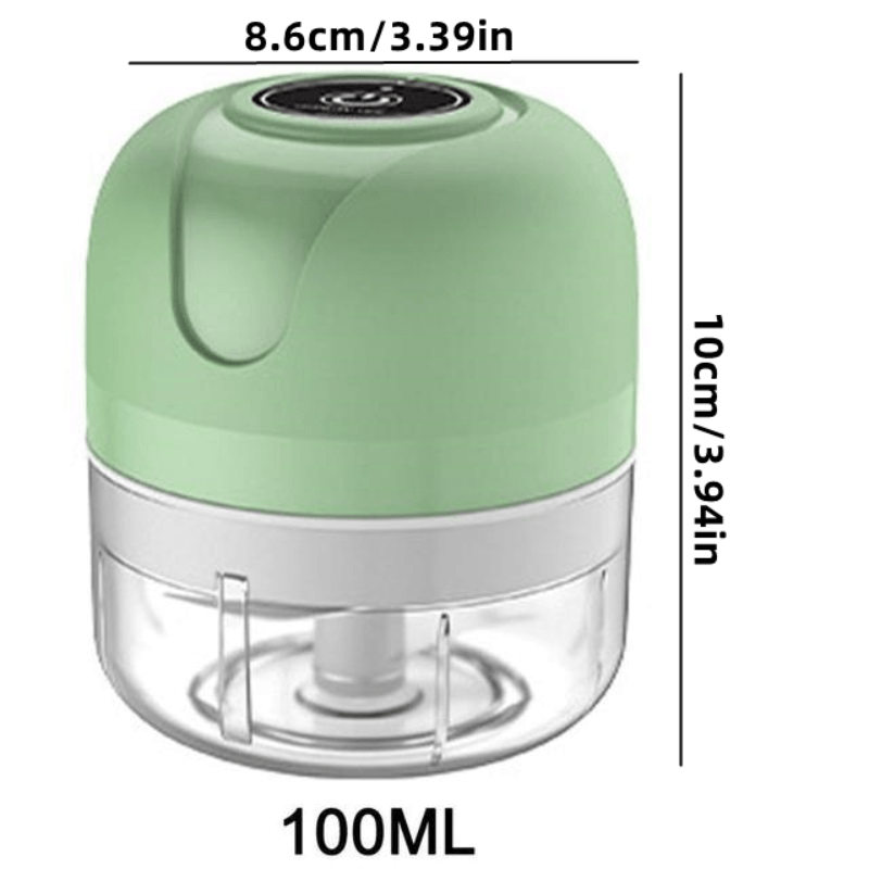 Qweeon Picadora eléctrica de ajo, picadora de cebolla con carga USB,  picadora de verduras, mini picadora eléctrica, procesador de alimentos con