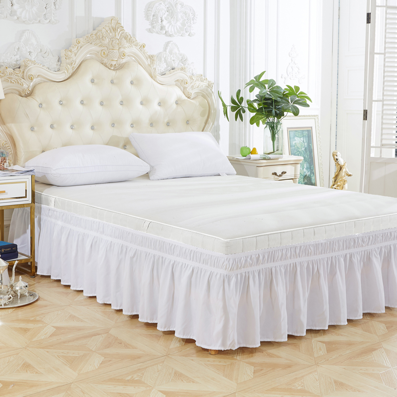 Juego de ropa de cama tamaño Queen de 8 piezas, color turquesa, suave y  sedoso, incluye 1 edredón plisado, 2 fundas de almohada, sábana encimera