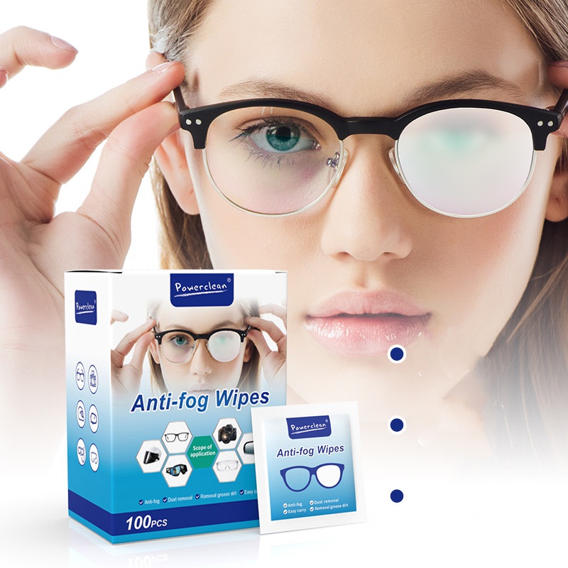 Anti Fog Wipes for Glasses Pre Moistened Cleaner Lens Wipes for