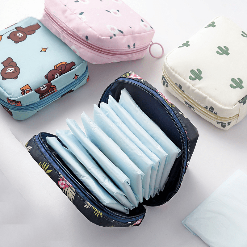 Cute Bear Portable Sanitary Napkin Storage Bag Large - Temu
