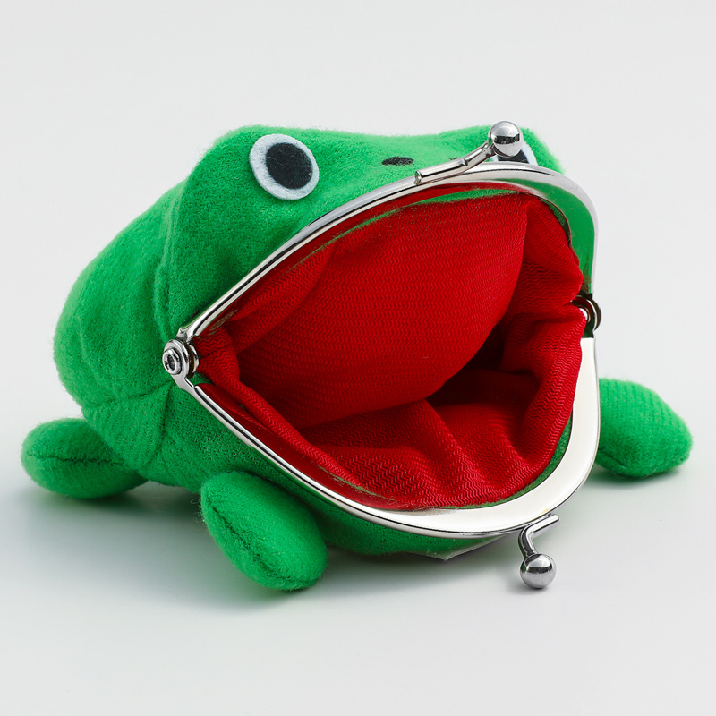 Petmoko Frog Plush Doll Crossbody Bag,Cute Frog Plush Toy