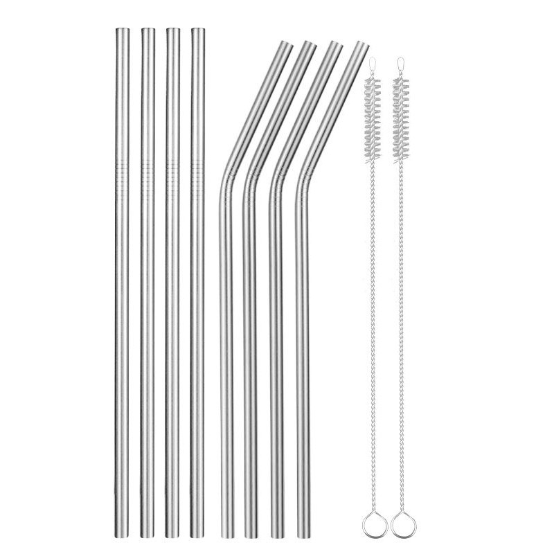 8 Pezzi / Set, Cannucce Riutilizzabili In Acciaio Inossidabile, Cannucce  Riutilizzabili In Metallo, Cannuccia Dritta Piegata Robusta In Acciaio  Inossidabile 304, Cannuccia In Metallo, Cannucce Riutilizzabili, Utensili  Da Cucina, Accessori Da Cucina