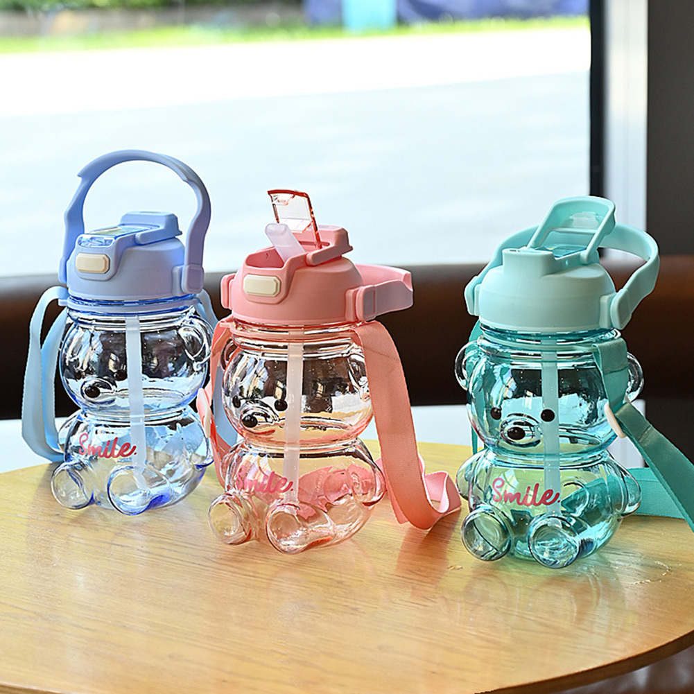 Cute Kawaii Water Bottle With Straw Bpa free Leak proof - Temu