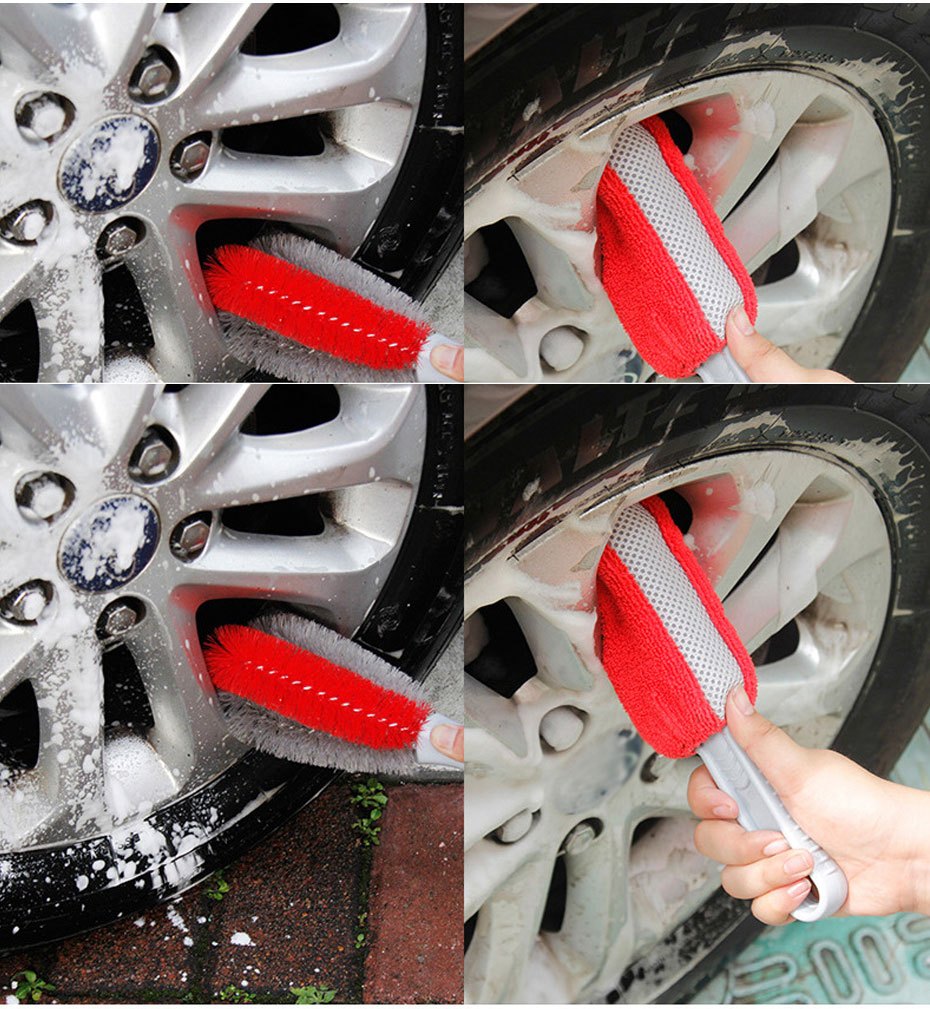  3W Car Wheel Detail Brush Wheel Cleaner Brush Kit Car