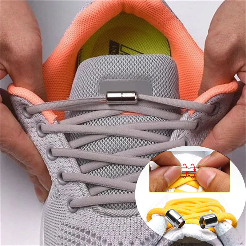 No Tie Shoelace Elastic Round Lock Shoe Laces Sneakers - Temu