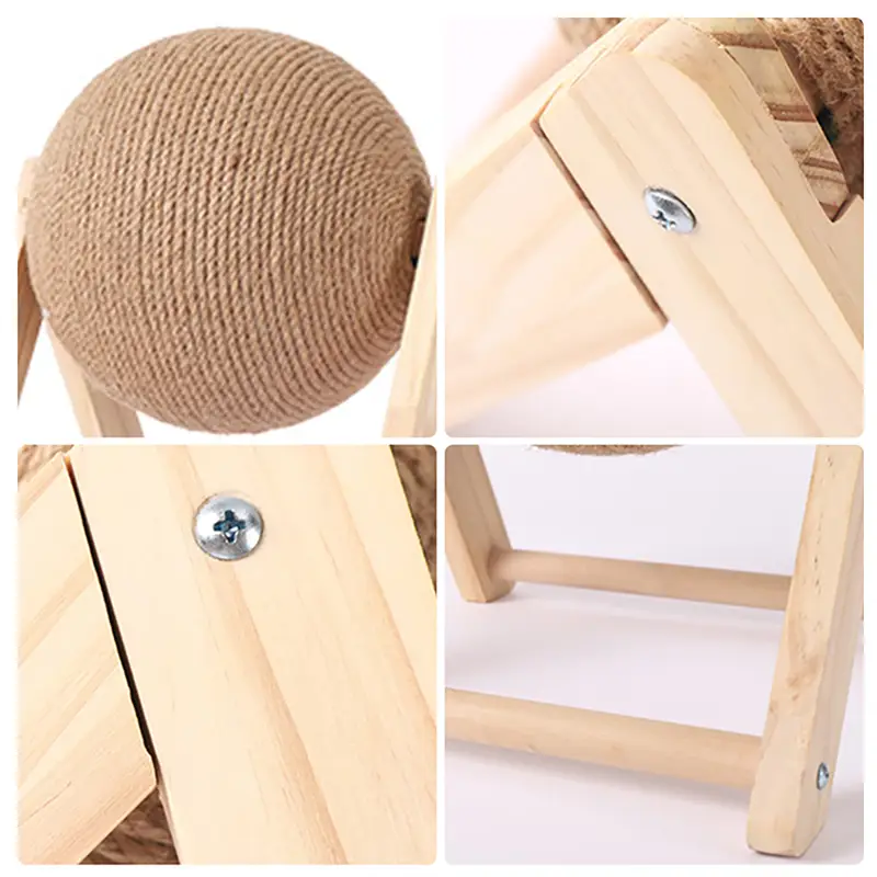 premium sisal rope cat scratching ball toy durable board for grinding paws and keeping cats entertained details 6
