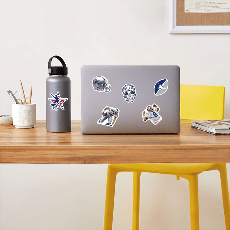 50pcs Famous Dallas Cowboys Football Decorative Stickers For Ball Bottle  Laptop Phone Waterproof Team Logo Graffiti Sticker - Buy Dallas Cowboys,Nfl